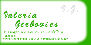 valeria gerbovics business card